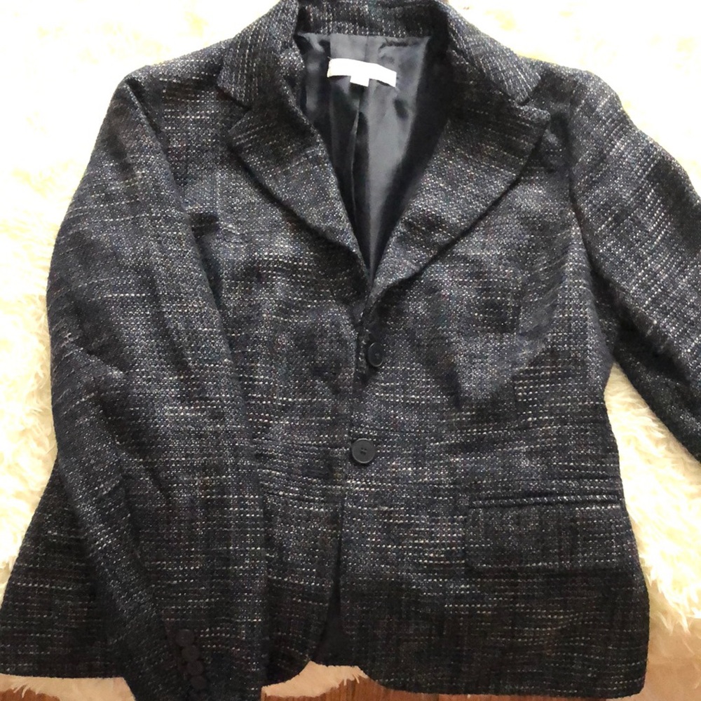 Dark blue blazer. Silver thread in the material. Beautiful